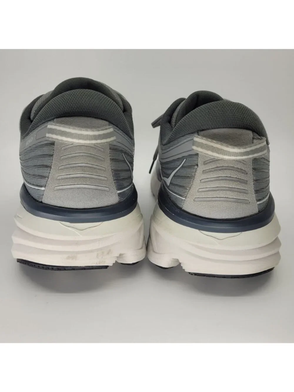 HOKA Bondi 7 Men's Size 11.5 2E Wide Gray Running Shoes NICE & CLEAN